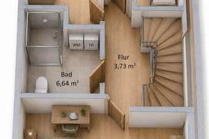 Neubau-Reihenhaus in Nauheim: 143 m², 5 Zimmer, Wärmepumpe, Erstbezug 2027 — provisionsfrei – Tannenstraße 23a, 64569 Nauheim – Vorschaubild 3