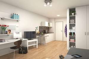 Modernes, möbliertes Appartement mit Balkon in TU Nähe – Bockstwete 3, 38100 Innenstadt, Braunschweig – Vorschaubild 3