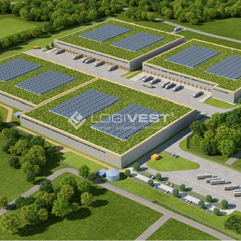 Projektierter Neubau einer Lager-/ Logistik - und Hochregallager in Boostedt