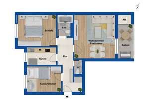 Charmante 3-Zimmer-Wohnung mit Balkon in Hannover-Heideviertel  in unmittelbarer Nähe zur MHH – Die vollständige Adresse der Immobilie erhältst du vom Anbieter., 30625 Heideviertel, Hannover – Vorschaubild 8