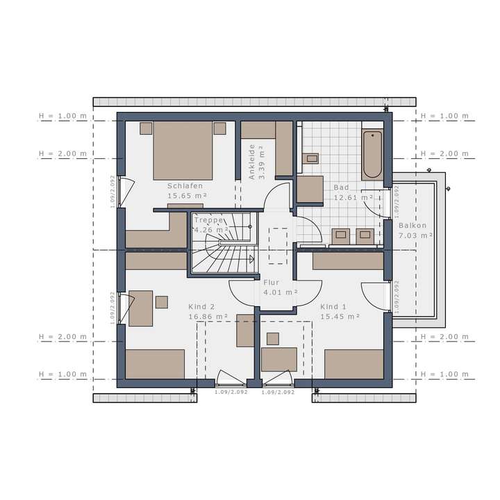 Grundriss Obergeschoss