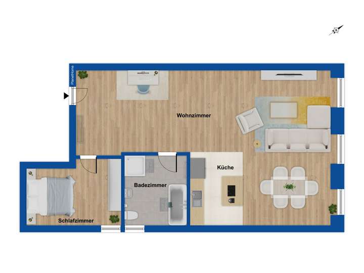 Grundriss der Wohnung