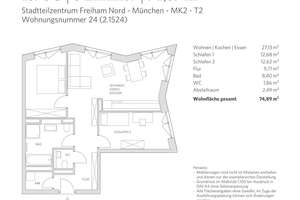 Traumwohnung mit Weitblick in der 15. Etage – Mahatma-Gandhi-Platz 4, 81248 Freiham, München – Vorschaubild 8