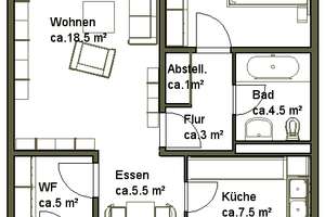 Stop: 2- Zimmerwohnung in Hannover- Sahlkamp modernisiert – Laurinweg 1, 30179 Sahlkamp, Hannover – Vorschaubild 3