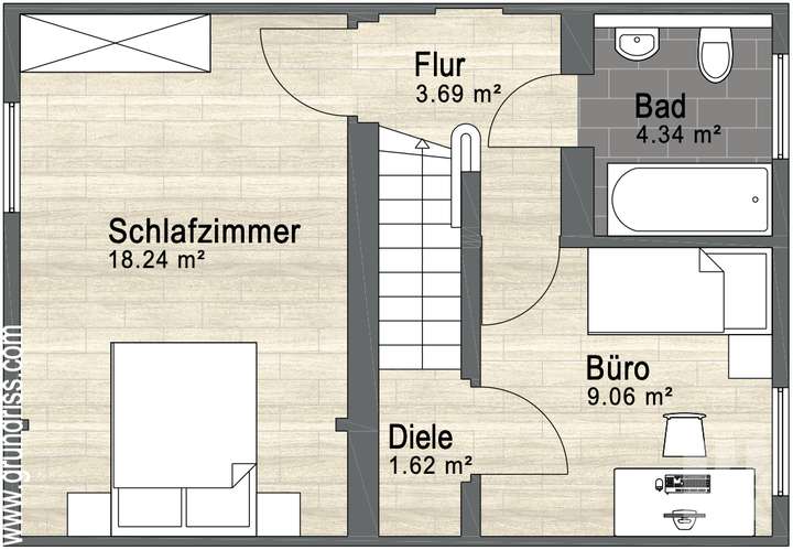 Grundriss Obergeschoss