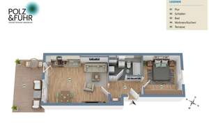 Eine 2-Zimmer-Gartenwohnung  mit Terrasse + Tiefgaragenplatz zur Eigennutzung ab 01.10.! – 60326 Gallus, Frankfurt am Main – Vorschaubild 2