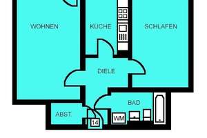 2 Raum Wohnung mit Balkon, Abstellraum, Einbauküche und Stellplatz in schöner Wohnlage zu vermieten – Tannenstraße 19, 9113 Schloßchemnitz, Chemnitz – Vorschaubild 5