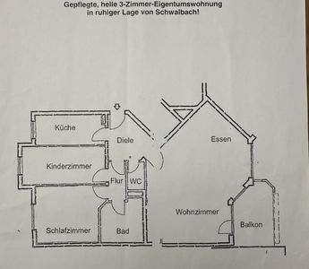 Gepflegte 3‑Zimmer Wohnung im 4. OG mit Balkon in Schwalbach a. Ts. Keine Makleranfragen
