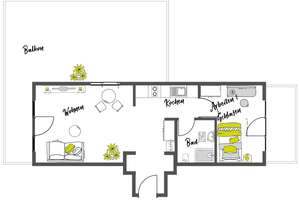 Möblierte Penthouse-Apartments mit Dachterrasse im "AAL INN city" – Brunnenstraße 25, 73430 Stadtmitte, Aalen – Vorschaubild 12