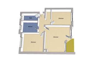 IMMOBERLIN.DE - Optimal positionierte Wohnung mit Westloggia in beliebter Lage – Die vollständige Adresse der Immobilie erhältst du vom Anbieter., 12105 Mariendorf, Berlin – Vorschaubild 9