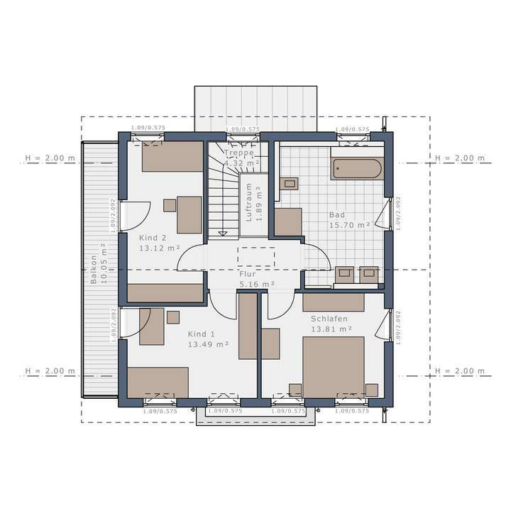 Grundriss Obergeschoss