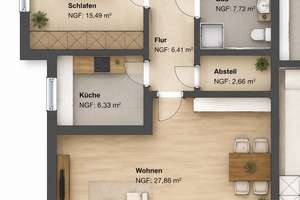 Tolle 2,5-Raum Wohnung auf dem Kaßberg mit Südbalkon – Andrepark 1, 9112 Kaßberg, Chemnitz – Vorschaubild 5