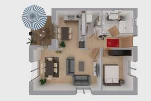 MODERNER KOMFORT | 2 Zimmer | barrierearm | Terrasse | perfekt! – Die vollständige Adresse der Immobilie erhältst du vom Anbieter., 21149 Neugraben-Fischbek, Hamburg – Vorschaubild 6