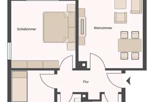 Schöne, ruhige und helle 3-Zimmer-Wohnung am Waldrand – 70499 Wolfbusch, Stuttgart – Vorschaubild 3