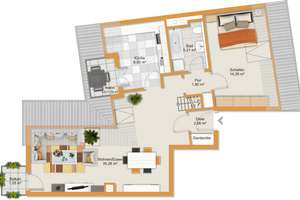 Bestlage am Hirschgarten: Ziemlich individuelle Dachterrassen-Wohnung | Ideal für Single oder Paar – Die vollständige Adresse der Immobilie erhältst du vom Anbieter., 80639 Nymphenburg, München – Vorschaubild 9