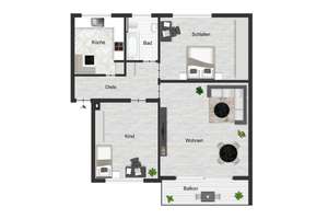 Kernsanierte 3-Zimmer-Wohnung mit Stellplatz & Balkon im Berliner Süden – Die vollständige Adresse der Immobilie erhältst du vom Anbieter., 12107 Mariendorf, Berlin – Vorschaubild 15