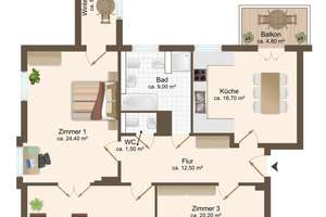 Ein Traum von Wohnung in allerbester Lage. – Die vollständige Adresse der Immobilie erhältst du vom Anbieter., 14163 Zehlendorf, Berlin – Vorschaubild 12