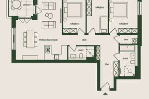 Exklusive Wohnung Berlin-Dahlem Stilvolle 4-Zimmer-Wohnung – Die vollständige Adresse der Immobilie erhältst du vom Anbieter., 14195 Dahlem, Berlin – Vorschaubild 3