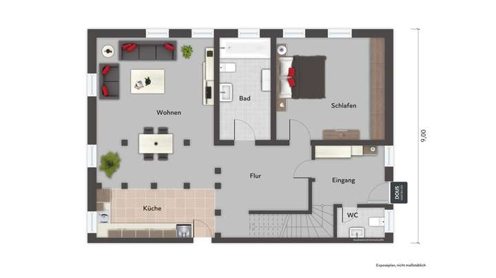 Grundriss EG Wohnung 2