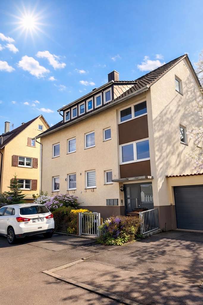 Immobilie in Ditzingen - 3-Zimmer DG-Wohnung mit Südbalkon und Gartenanteil zu verkaufen - Bild 1