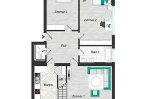 Top Lage! Maisonettewohnung mit Balkon, Schwimmbad + Tiefgarage – 45239 Fischlaken, Essen – Vorschaubild 7