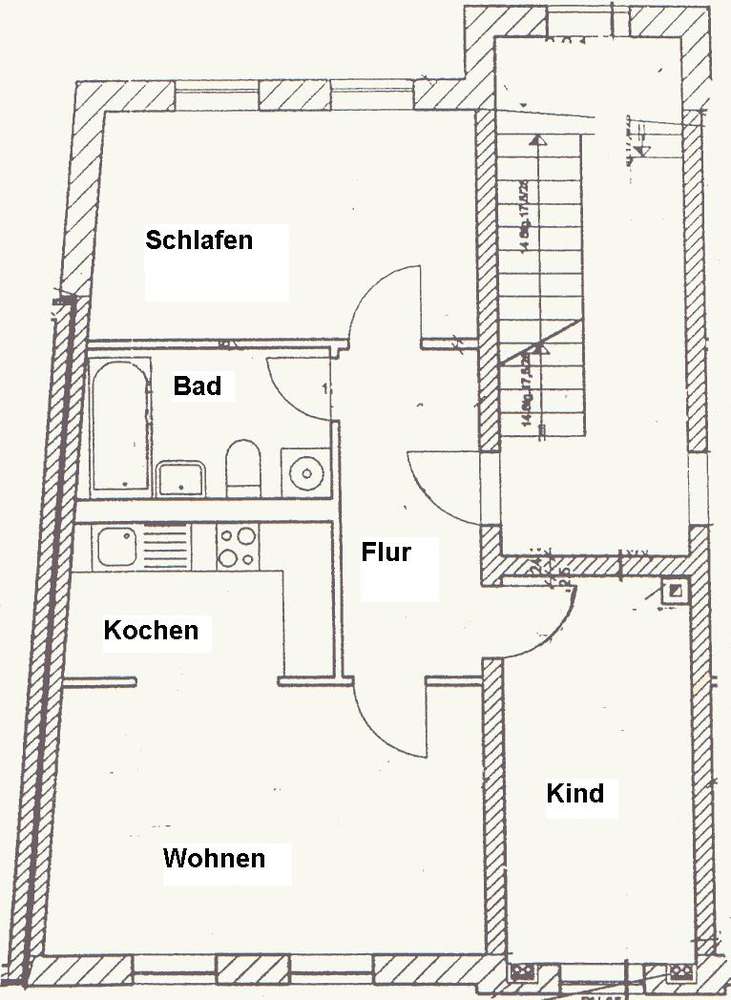 Kreuzgang 15 Grundriß 3-Raum