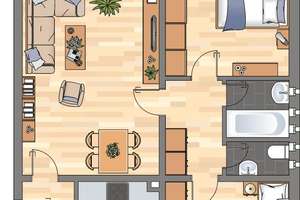 Demnächst frei! 3-Zimmer-Wohnung in Wolfsburg Vorsfelde – Hermann-Löns-Straße 9, 38448 Vorsfelde, Wolfsburg – Vorschaubild 2