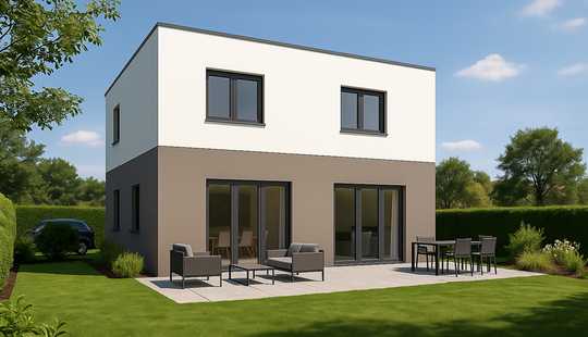 Bild von Raum für Familie, Leben und Zukunft – modernes Neubau-Einfamilienhaus