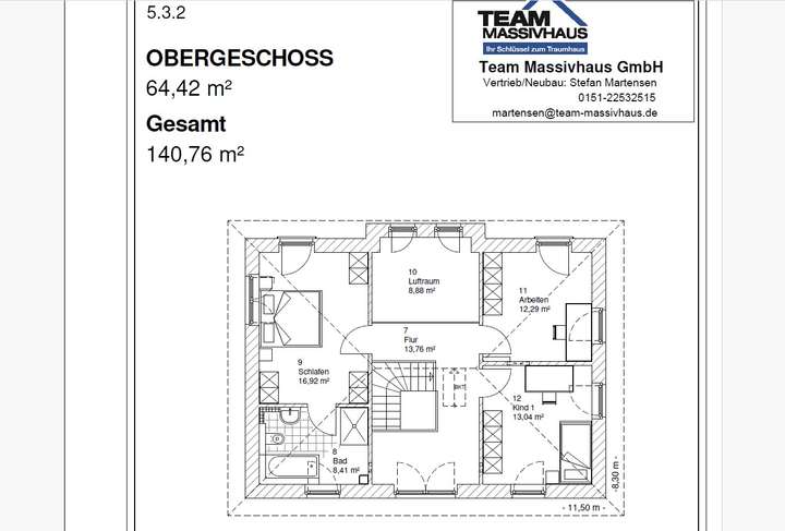 Entwurfsplanung Grundriss OG