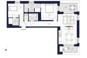 Zentral in Frankfurt: Hochwertige 3-Zimmer-Neubauwohnung im Ostend mit zwei Balkonen – 60314 Ostend, Frankfurt am Main – Vorschaubild 4