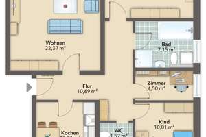Frisch modernisierte 3 1/2-Zimmer-Wohnung mit Balkon in Bremerhaven-Lehe! – Nelly-Sachs-Straße 7, 27568 Lehe, Bremerhaven – Vorschaubild 14