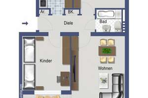 Wunderschöne Erdgeschoß-Wohnung in einer schönen grünen Anlage in Garrath! Provisonsfrei – Reinhold-Schneider-Straße 85, 40595 Garath, Düsseldorf – Vorschaubild 12