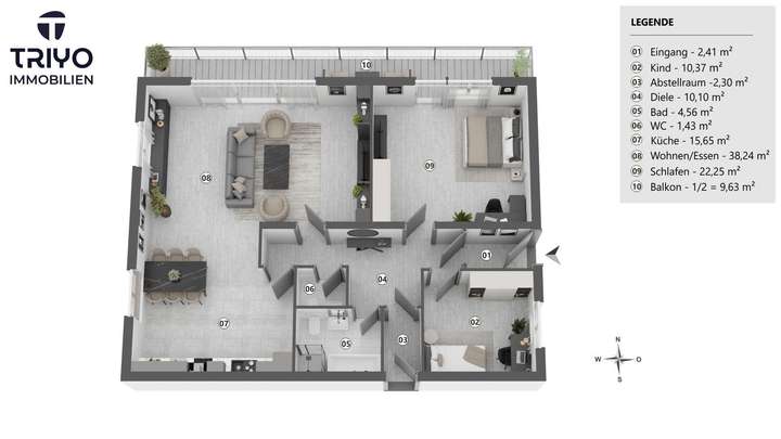 Grundriss EG, Panoramstr 33, B