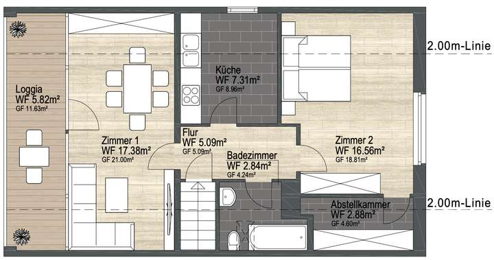 Grundriss Obergeschoss