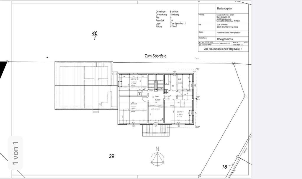 Immobilie in Brachttal - Familienfreundliches Einfamilienwohnhaus mit 2 Garagen, 2 Stellplätzen  und großer Scheune - Bild 1
