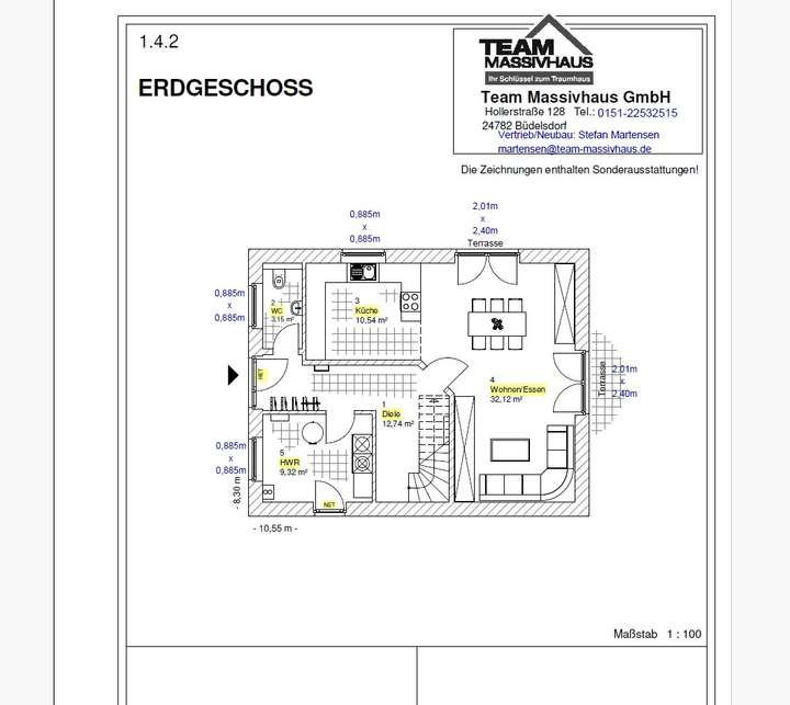 Entwurfsplanung Grundriss EG_F