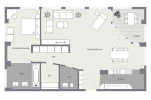 Nähe Stadttheater - Modernes City-Loft: 2 Zimmer-Wohnung mit Loggia und PKW-Stellplatz – Die vollständige Adresse der Immobilie erhältst du vom Anbieter., 33602 Mitte, Bielefeld – Vorschaubild 17