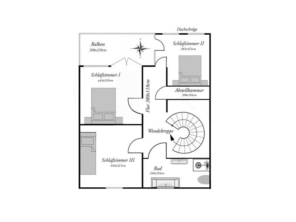 Grundriss Maisonette
