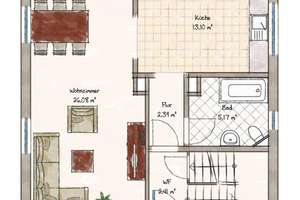 Diese Wohnidylle wird Ihr neues Zuhause. 3 Zimmer auf 97 m². Herrlicher Garten, Garage plus Carport. – Die vollständige Adresse der Immobilie erhältst du vom Anbieter., 78176 Blumberg – Vorschaubild 24