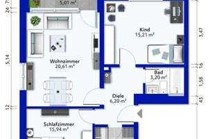 Lichtdurchflutete 3-Zimmer-Wohnung mit Balkon  – Die vollständige Adresse der Immobilie erhältst du vom Anbieter., 22395 Sasel, Hamburg – Vorschaubild 18
