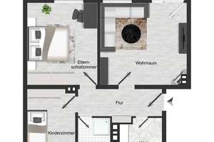 Drei Zimmer Wohnung mit neuem Südwest Balkon und schönem Ausblick – Die vollständige Adresse der Immobilie erhältst du vom Anbieter., 38226 Lebenstedt, Salzgitter – Vorschaubild 11