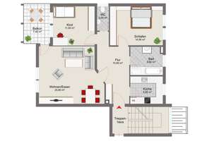 Attraktive 3-Zimmer-Wohnung in zentraler und ruhiger Lage – Die vollständige Adresse der Immobilie erhältst du vom Anbieter., 89233 Neu-Ulm – Vorschaubild 12