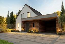 Ansicht mit SW Carport