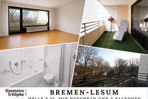 Helle 3 Zimmer mit Duschbad und 2 Balkonen