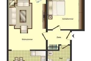 Demnächst frei! 2-Zimmer-Wohnung in Bergkamen Weddinghofen – Distelfinkstraße 18, 59192 Bergkamen – Vorschaubild 1
