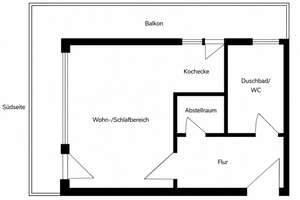 1-Zimmer-Wohnung mit Balkon & TG - Auerberg - Studierende/Pendler – Die vollständige Adresse der Immobilie erhältst du vom Anbieter., 53117 Auerberg, Bonn – Vorschaubild 8