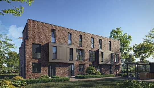 Bild von Zuhause im Grünen – stilvolles Townhouse mit Blick ins Biotop