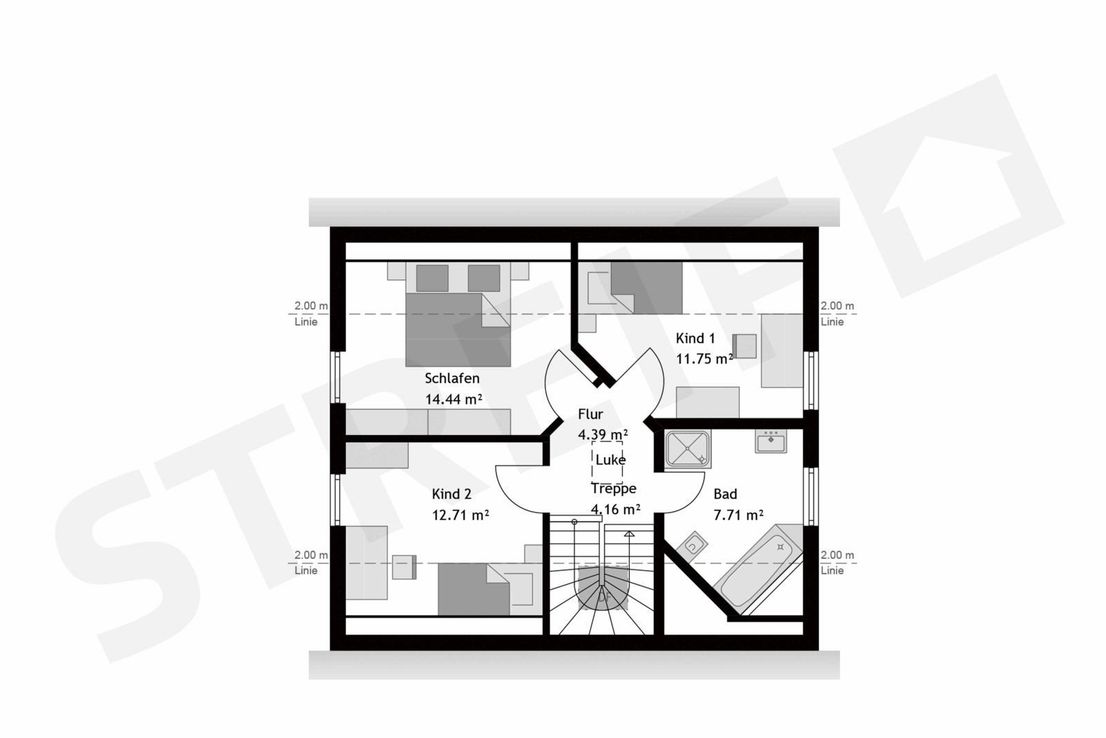 Floor plan upper floor