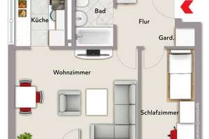 Mittendrin statt nur dabei! Zentral gelegene 1,5 Zimmerwohnung mit Balkon in Schoppershof!  – Die vollständige Adresse der Immobilie erhältst du vom Anbieter., 90489 Veilhof, Nürnberg – Vorschaubild 8