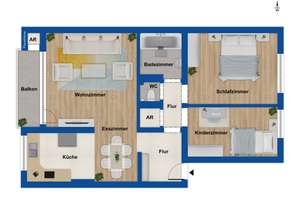 Schöne 3-Zimmer-Wohnung in Duisburg-Röttgersbach – Die vollständige Adresse der Immobilie erhältst du vom Anbieter., 47169 Röttgersbach, Duisburg – Vorschaubild 9
